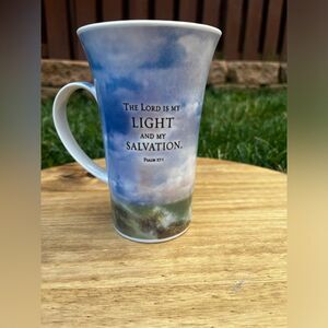 Religious Tall Mug “Lord is my Light‎ and my Salvation”